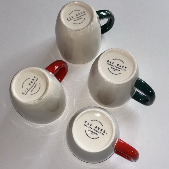 RAE DUNN Pair of Nutcracker Happy Holidays Mugs Red Ceramic 20 Ounces - Picture 3 of 16